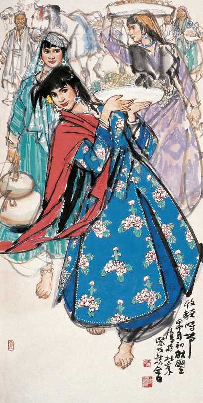 史国良 2004年作 收获时节 镜心